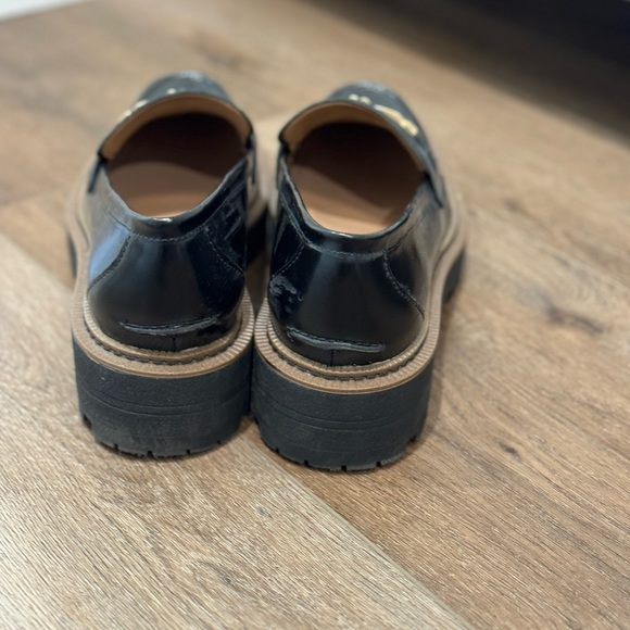 Sam Edelman black leather platform loafers, size 9. On-trend and great condition - Picture 4 of 5